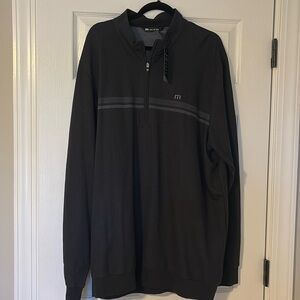 Travis Matthew NWT 3XL Quarter Zip in Black/Sharkskin